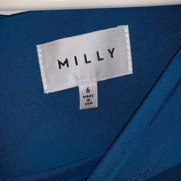 Milly Royal Blue V-Neck Long Sleeve Dress Size 6 - Picture 5 of 5